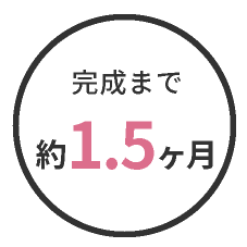 完成まで約1.5ヶ月